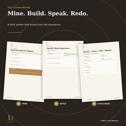 Three-day interview method Mine Build and Voice Redo